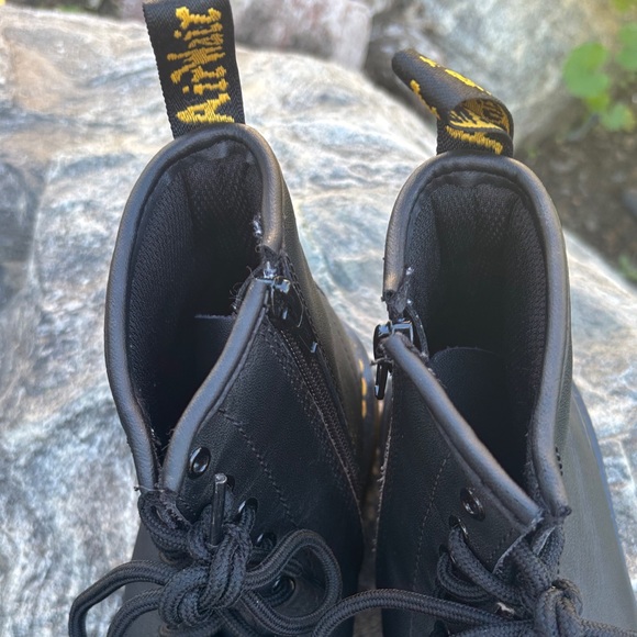 Dr. Martens Black Leather Lace-Up Boots - Picture 4 of 10